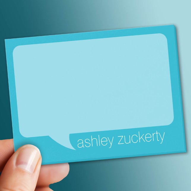En pratbubbla med Personlig Namn Post-it Block (Custom Post It Notepad)