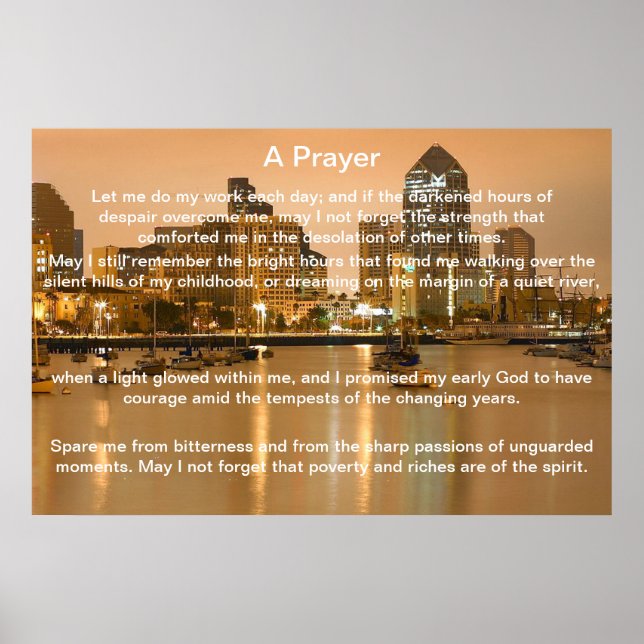 En Prayer Bright San Diego Poster (Framsidan)