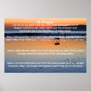 En Prayer Hund silhouette Poster