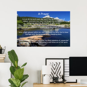 En Prayer Mountain View Poster