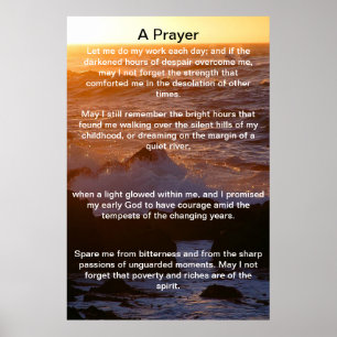En Prayer Red Ocean Poster