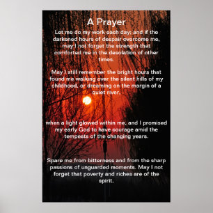 En Prayer Red walkway Poster