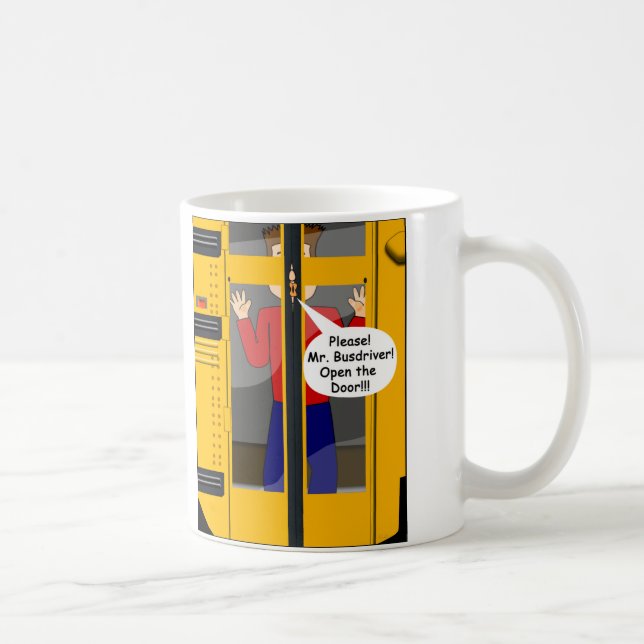 En precis vilken bussförare behöver att koppla av, kaffemugg (Höger)