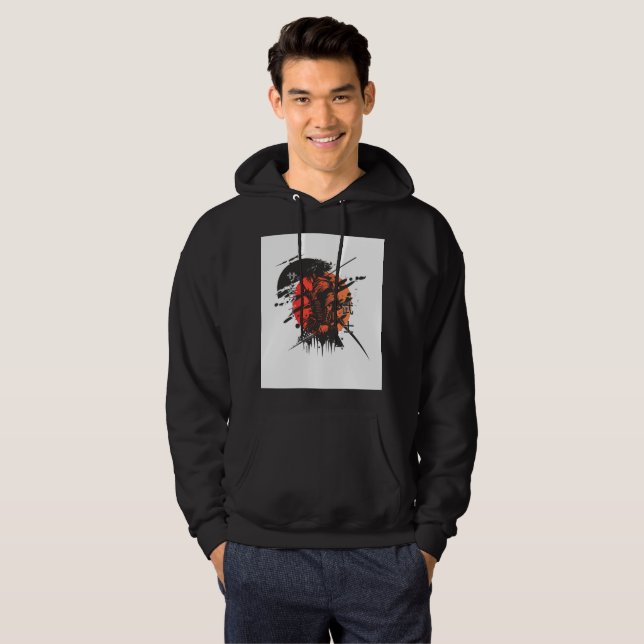 En premium hoodie med en estetisk design (Hel framsida)