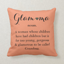 En present till mormor Glam-ma Citat Kuddvar