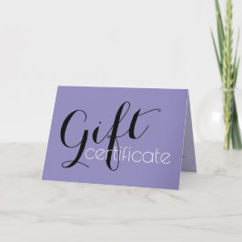 En presentcertifikat för dina idéer - typografi 2 anteckningskort
