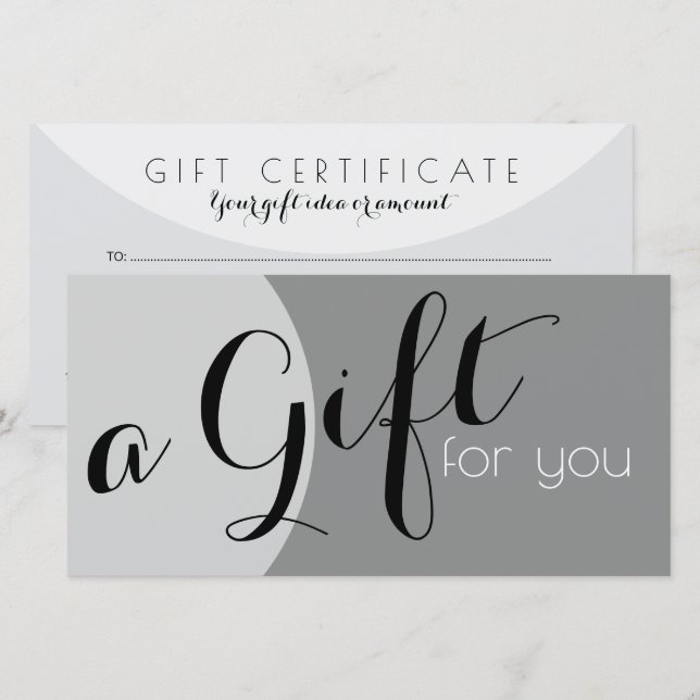 En presentcertifikat för dina idéer - Typsnitt 1 (Fram/baksida)