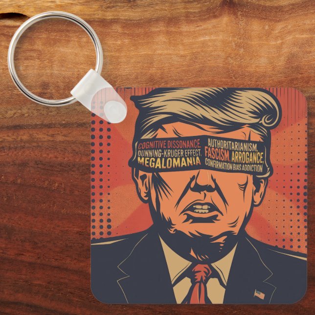 En president som är blind för mentala frågor nyckelring (Framsida)