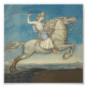 “En prins anlände” Akvarell av John Bauer Fototryck