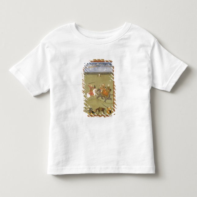 En prins som kämpar mot sina fiender på en elefant tee (Framsida)