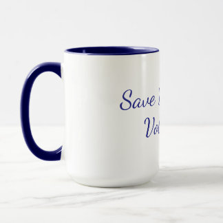 en pro-demokratisk kaffemugg