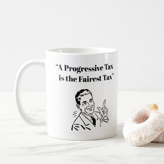 En progressiv skatt är Fairest-skatten Kaffemugg (Med munk)