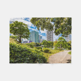 En promenad genom Hama Rikyu trädgårdar, Tokyo Fleecefilt