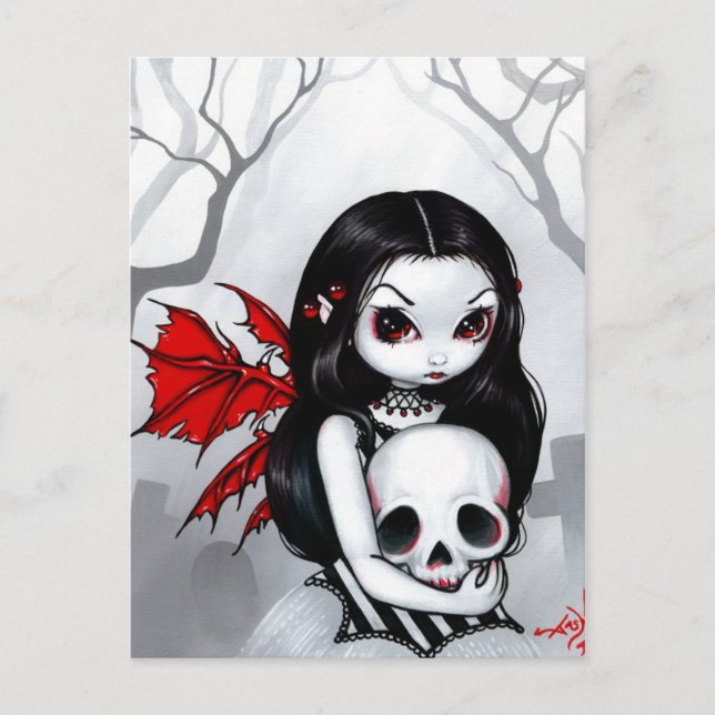 "En promenad genom kyrkogården" vykort (Framsida)