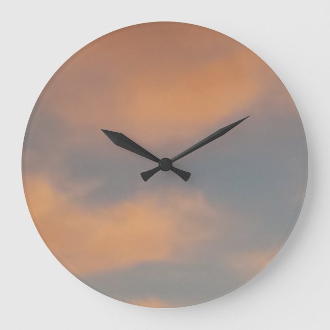 En promenad i molnen 4 Rosa moln i blå himmel. Stor Klocka (Framsida)