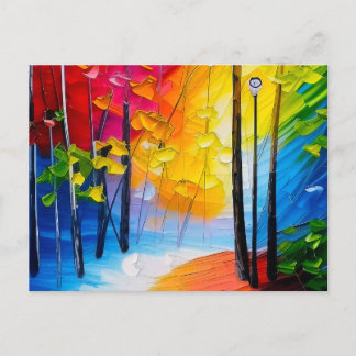 En promenad i parken vykort