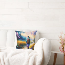 En promenad i Skogen Art Work Kudde