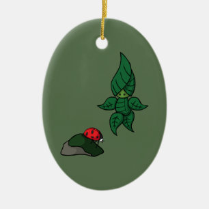 En promenad i skogen-ornament julgransprydnad keramik