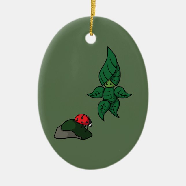 En promenad i skogen-ornament julgransprydnad keramik (Framsidan)