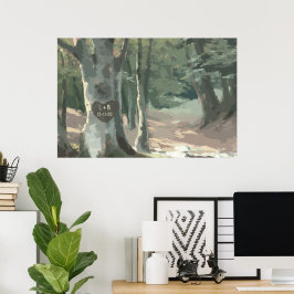 En promenad i skogen: Personlig trädskulptur Poster