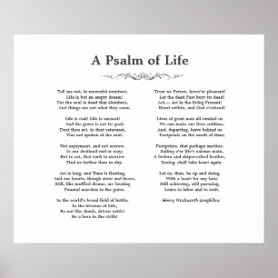 En Psalm of Life Longmeders Dikt Poster