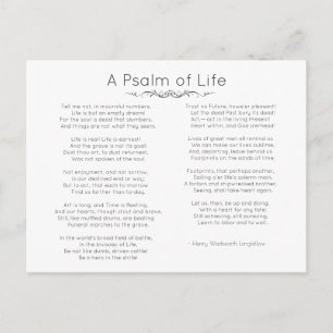 En Psalm of Life Longmeders Dikt Vykort