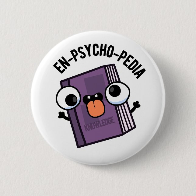 En-psykopedia Funny Encyklopedia Pun Knapp (Framsida)