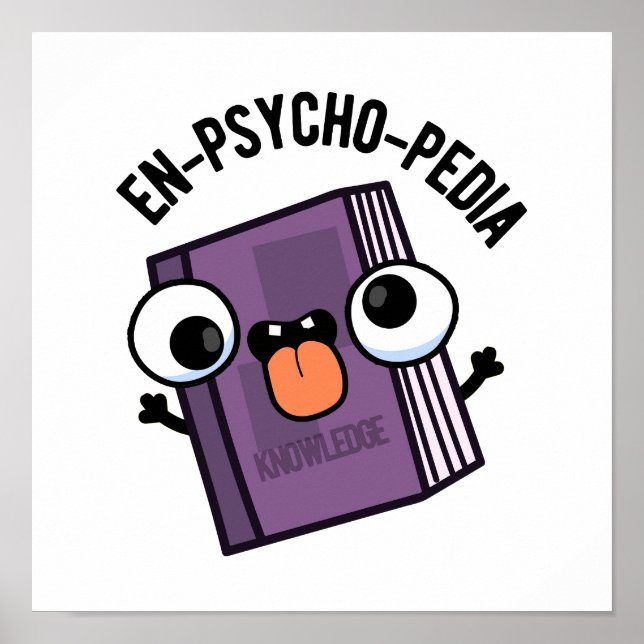En-psykopedia Funny Encyklopedia Pun Poster (Framsidan)
