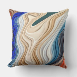 En pulserande färgstark vävnadsväxt med mönster kudde