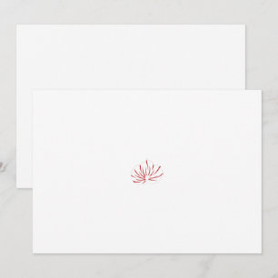 En pulserande röd och svart blommigt med tack kort