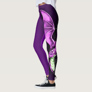 En purpurfärgad drake leggings