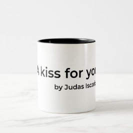 En puss för dig av Judas Två-Tonad Mugg