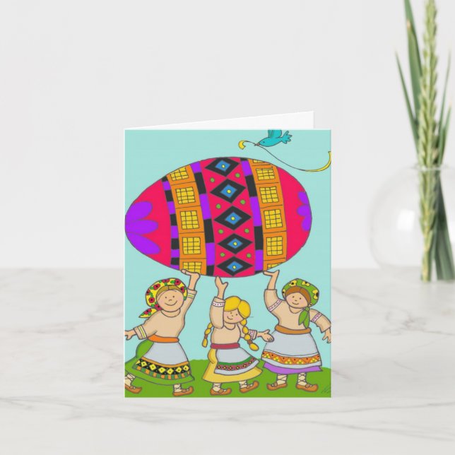 En Pysanka för dig Helgkort (Framsida)