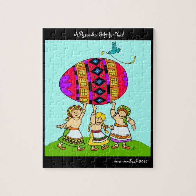 En Pysanka-gåva till er ukrainska folkkonst Pussel (Vertikal)
