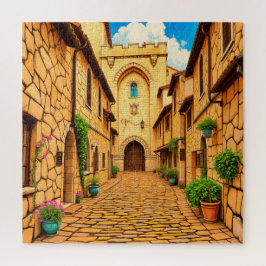 En quaint cobblestone-gata pussel