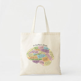 En Quilters Brain Tote Bag - Lustigt Quilting Gift Tygkasse