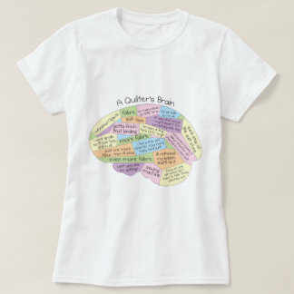 En Quilters Hjärna Dam T-Shirt
