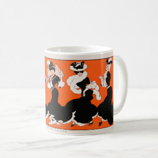 En rad Daisy KVINNOR I Svart Dress Dancing Kaffemugg