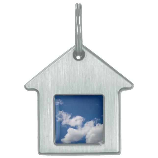 En rad moln ID-bricka husdjur (Framsidan)