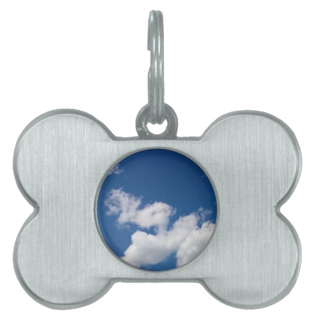 En rad moln ID-bricka husdjur (Framsidan)