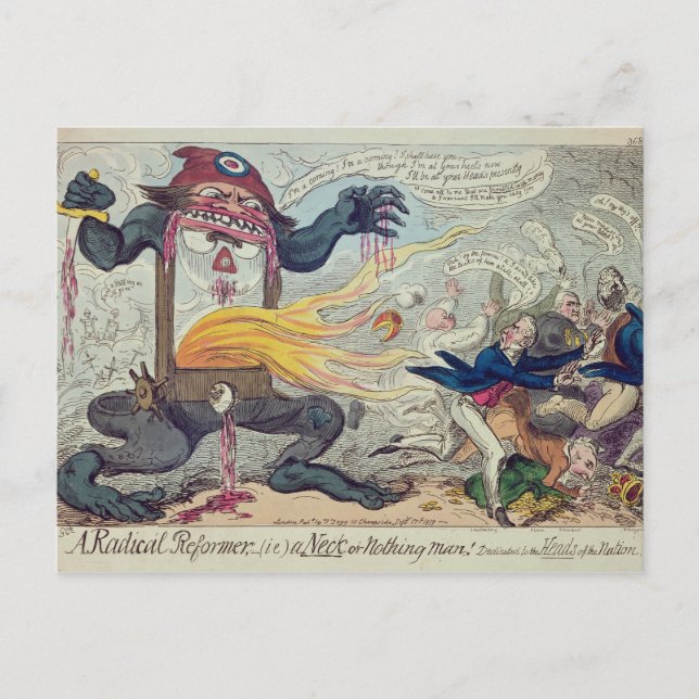 En radikal reformiver, en Nacke eller ingen man Vykort (Framsida)