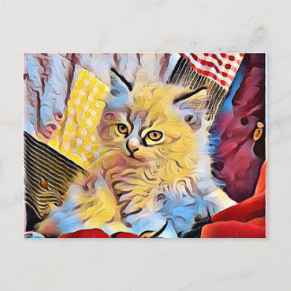 En Ragdoll kitten Vykort