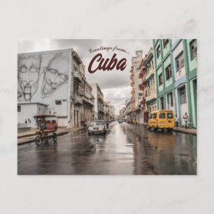 En Rainy Day i La Habana Kuba Vykort