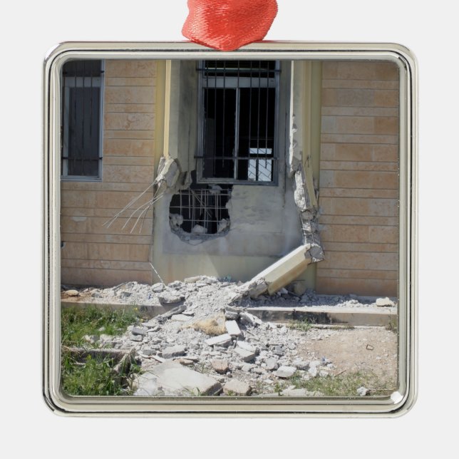 En raketframskriden Grenade Julgransprydnad Metall (Framsidan)