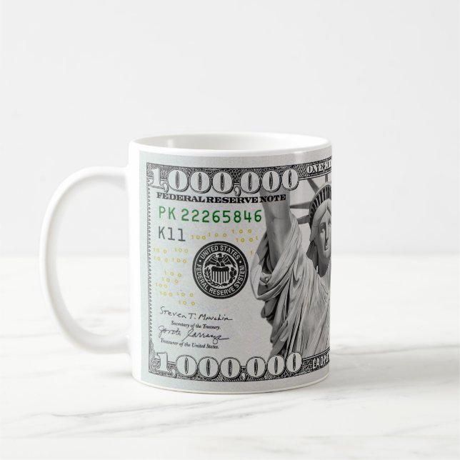 En räkning på en miljon dollar kaffemugg (Vänster)