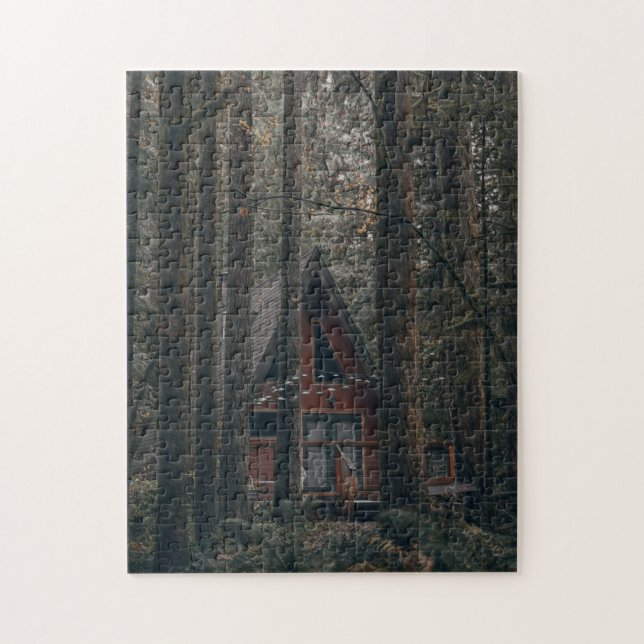 EN RAM KABIN I SKOGEN JIGSAW PUZZZLE PUSSEL (Vertikal)
