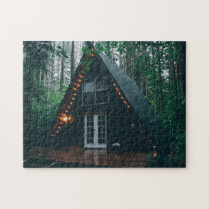 EN RAM KABIN I SKOGEN JIGSAW PUZZZLE PUSSEL