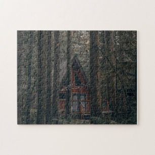EN RAM KABIN I SKOGEN JIGSAW PUZZZLE PUSSEL