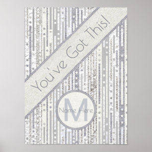 En Rand dots Silver White Youve Har denna Inspire Poster