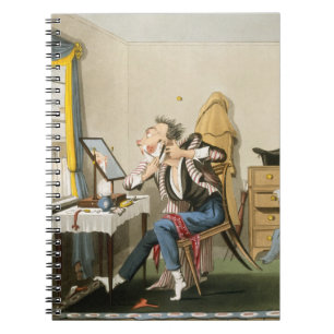 En rättfram rakkniv, pub. vid jakt 1827 (färgad anteckningsbok med spiral